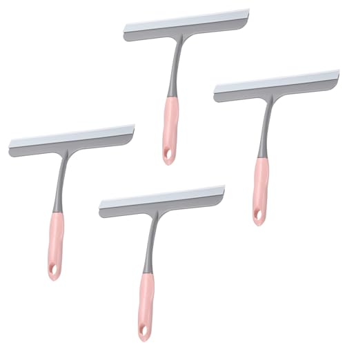 Limpiavidrios de silicona rosa de 9" QUARKZMAN para mamparas y espejos sin rastro de agua, 4 unidades 2