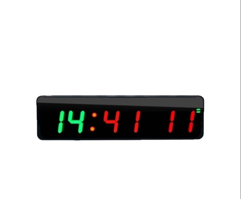 Ousmile Gym Timer, Mini Portable Gym Clock, Starker Magnet, Intervall-Timer für Workout, Stoppuhr mit eingebautem leistungsstarkem Akku, 12/24H LED Digitale Wanduhr Countdown/Up Zeit für Zuhause