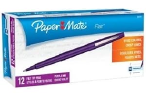 2-Dozen Pack of Paper Mate Flair Felt Tip Pens in Vibrant Purple