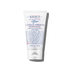 Kiehl’s Ultimate Strength Hand Salve, Deeply Hydrating Hand Lotion, Thick and Rich Formula for Intense Moisture and Conditioning, Protects and Repairs Dry Hands, Paraben and Gluten Free