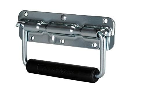 PENN ELCOM Medium Zinc Surface Mount Spring Loaded Handle | Hardware Flight Case | Chrome Finish/Transit Box Handle/Tool Box Accessory/Musical Instrument Case | High Performance Household & Garden