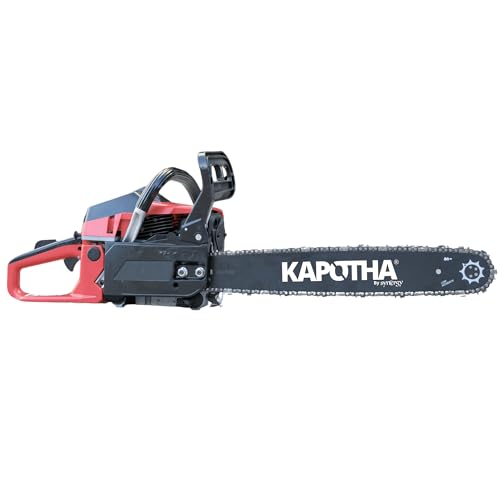 Synergy Motosierra Gasolina 65cc 3,9CV – Espada 45cm – Motor 2 Tiempos de Alto Rendimiento – Sistema Easy Start, Antivibración Silent Blocks y Lubricación Automática