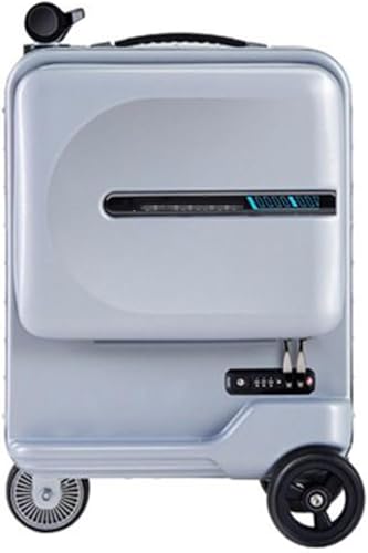 Mala de passeio, mala de cabine inteligente, mala elétrica, mala elétrica de cabine de 20 Ih, carga 100 kg, prata