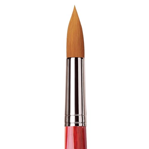 Image of da Vinci Watercolor Series 5580 CosmoTop Spin Paint Brush, Round Synthetic with Red Handle, Size 22 (5580-22)