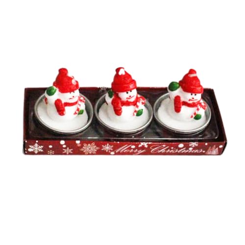 PRETYZOOM Snowman Party Decorations Honeycomb Centerpieces Christmas Snowman Shape Candle Safe Material Desktop Candle Adornment