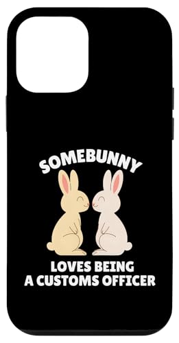 Somebunny Loves Being a 税関職員 かわいいイースターバニー スマホケース iPhone 12 mini 用