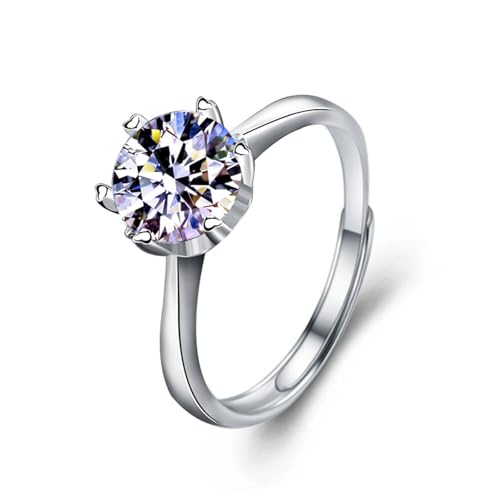 Bijoux Argent et Moissanite Ronde à Porter du Quotidien jusqu'au Jour du Mariage