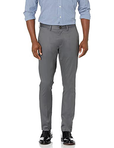 Buttoned Down Pantalon Chino à Coupe étroite Skinny, en Tissu Infroissable Homme, Gris Foncé, 42W / 30L Cover