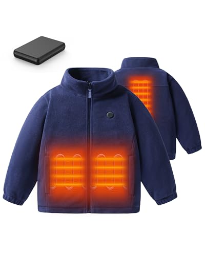 Image of HEWINZE Kids Heated Jacket,Fleece Jacket for Kids, Electric Heating Warming Jacket with 5V Battery Pack.