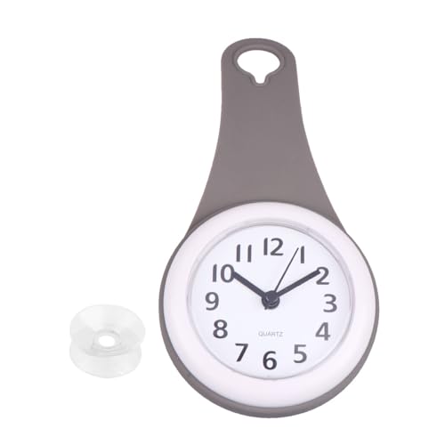 Holibanna Reloj de Pared Ventosas de Abs para Baño Silencioso y Resistente al Agua Diseño y Multifunción Adecuado para en Baño o Habitación Infantil