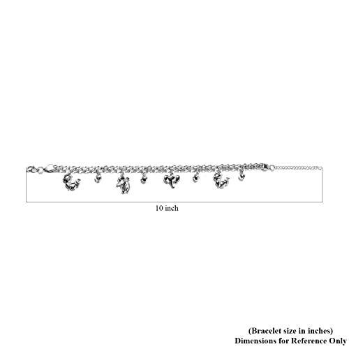 Shop Lc Anklet Charm Ankle Bracelet Animals Bell Stainless Steel Adjustable Boho Foot Jewelry For Women 9" Birthday Gifts #TOP4