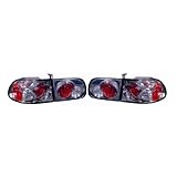 For Honda Civic Hatchback 1992 1993 1994 1995 Tail Lights (Inner & Outer) Assembly Unit WHEEL Gun Metal Black Type HO2811191