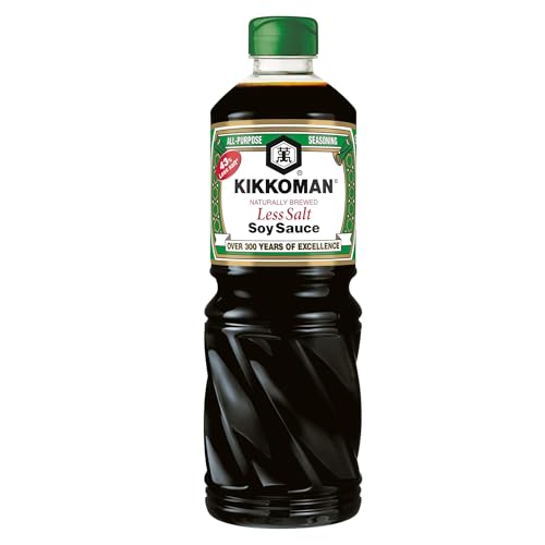 Kikkoman Less Salt Soy Sauce, 975 ml, Naturally Brewed