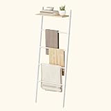 HOOBRO Portasciugamani, Portasalviette Bagno, con 4 Barre e 1 Ripiani, 41 x 20 x 156 cm, p...