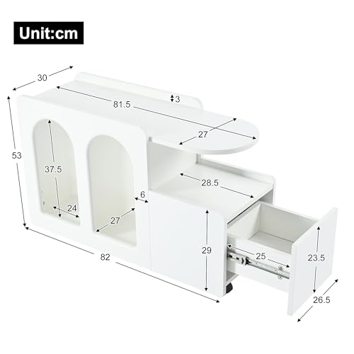 Chariot de rangement multifonction blanc pour libérer l'espace du salon avec élégance - 4