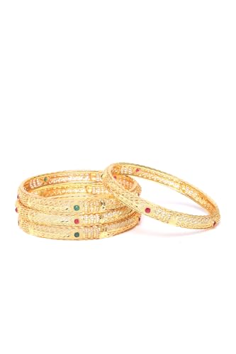 Traditional Plated Bracelet Bangle Set of 4 (2.4)