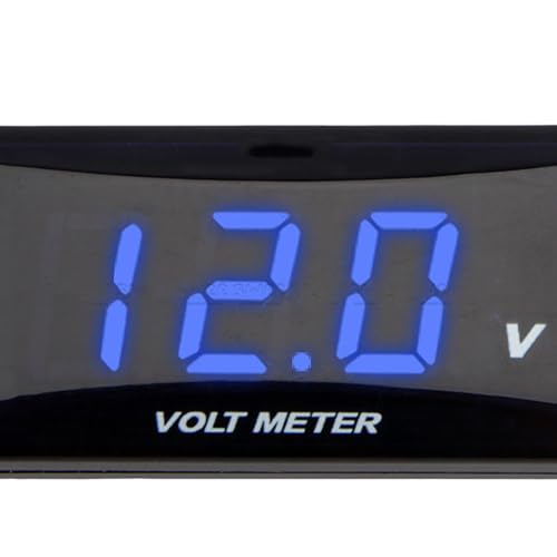 Indicador de batería de motocicleta con pantalla digital precisa y voltímetro mini impermeable 3