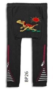 Easy Feel Baby's Knitted Busha Pant (Size 95, for 2-3 Year) (Black Dinosaur)