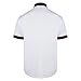 Gabicci Contrasting Collar & Cuff Patterned Jersey Polo Shirt White