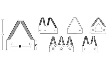 Black 12ga Top Serrated Pack of 10 Part No: A-411-022