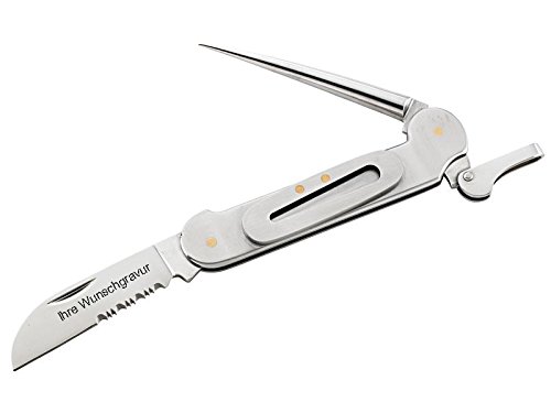 Herbertz Seglermesser, 3Cr13 Stahl mit persönlicher Gravur