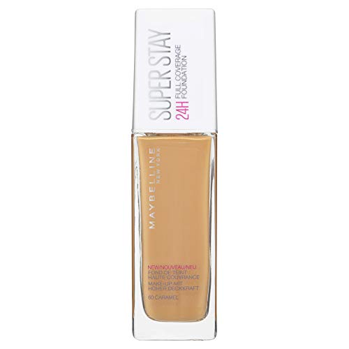 Maybelline New York, Base de Maquillaje, Superstay 24H, 60 Caramel, 30ml