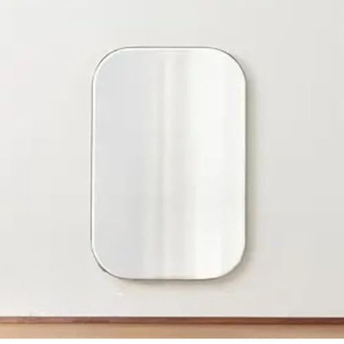 Image of Premium Wall Mounted Rectangular Glass Mirror for Bathroom Living Room Washbasin Mirror | Wall Mirror for Home, Unframed (23 X 38 CM)
