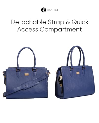 RASHKI-LEYA-Women-work-tote-bag-Detachable-Hand-Clutch-and-Shoulder-Strap-156-Laptop-Compartment