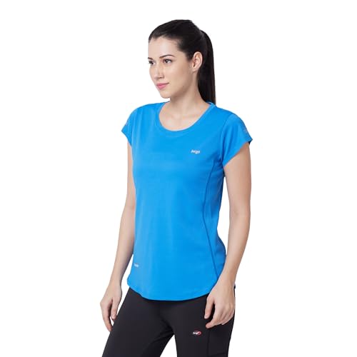 Image of berge' Ladies Polyester Dry Fit Western Shirts & Tshirts for Women, Quick Drying & Breathable Fabric, Gym Wear Tees & Workout Tops|Half Sleeve T-Shirt|Running Tshirts for Women