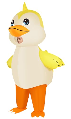RHYTHMARTS Costume gonflable en forme de canard - Costumes gonflables d’Halloween pour adultes - Costume gonflable de canard pour adultes - Déguisement pour adultes