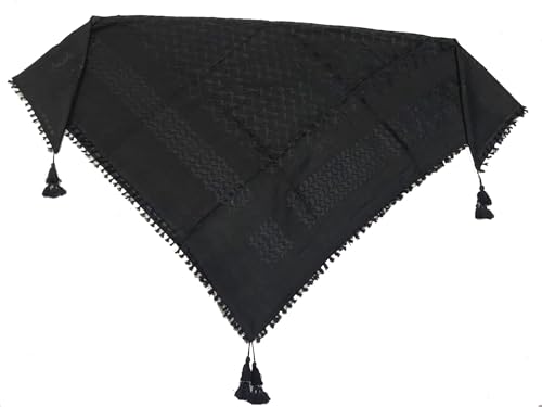 Image of Palestine Scarfs Shemagh Cotton Arab Keffiyeh Scarf Men Head Neck Face Wrap Cotton Men Military Woven Not Printed Ramadan