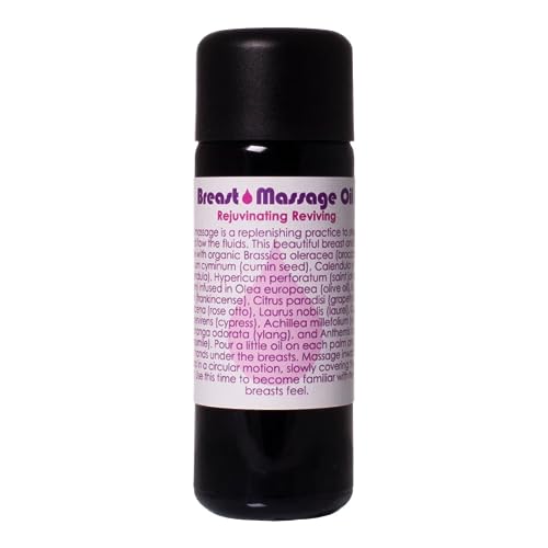 Living Libations - Organic Breast Massage Oil | Natural, Wildcrafted, Vegan Clean Beauty (1.7 fl oz | 50 mL)