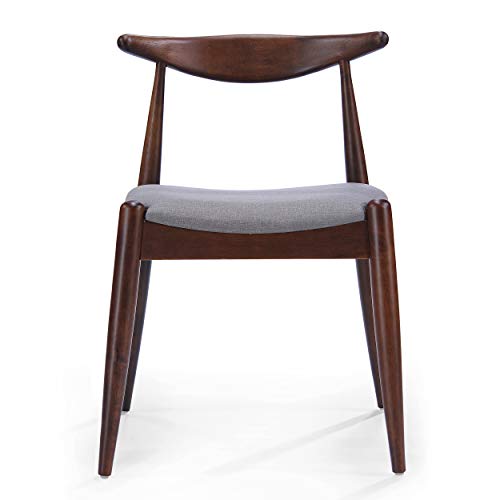 Christopher Knight Home 300007 Francie Fabric With Walnut Finish Dining Chairs thumb #7