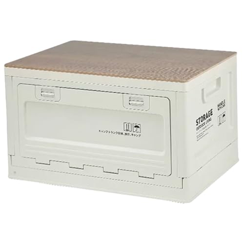 Caja De Almacenamiento Extra Grande Con Tapas Compartimentos 50L | Organizador Plegable Para Exterior Polipropileno Resistente Caja Almacenamiento Stackable Multifuncional Mesa Taburete Camping