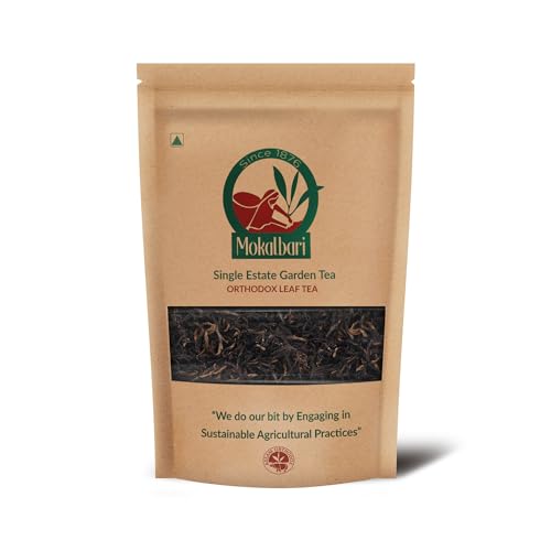 MOKALBARI Assam Orthodox 100g Black Tea Second Flush | Loose Leaf Tea | Chai Patti | Whole Leaf Tea | Rainforest Alliance Certified