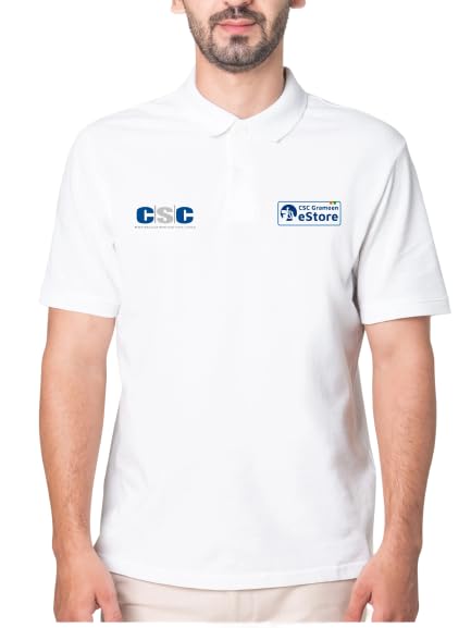 CSC Grameen e Store Collar T-Shirt Regular Half Sleeve T-Shirts for Men (Pack of 1)
