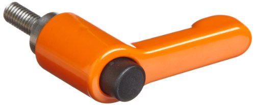 Image of Die Cast Zinc Adjustable Handle with Black Push Button, S /S Threaded Stud, 1-11 /64 inch Length, 55 /64 inch Height, 1 /4 inch-20 TPI Thread, 5 /8 inch Thread Length (Pack of 1)