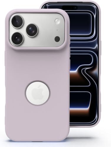 Image of Elzzi Microfiber Cover Compatible for iPhone 17 Pro Case Liquid Silicone Cases Protective Covers Shockproof Back Cover with High Raised Camera Lips (Lavender)