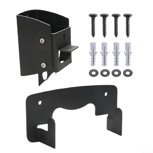 MeevrgR Soporte de almacenamiento para carrito montado en la pared, organizador de garaje resistente para carritos utilitarios de metal