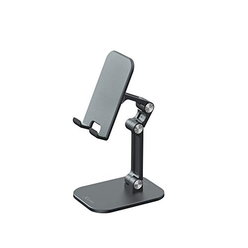 Support smartphone pliable noir pour éviter les douleurs cervicales