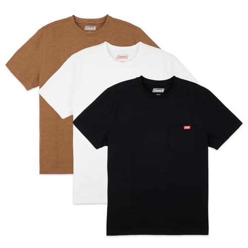 Coleman Mens Workwear Performance Short Sleeve Cotton T-Shirts Multi Color 3-Pack - Main Image
