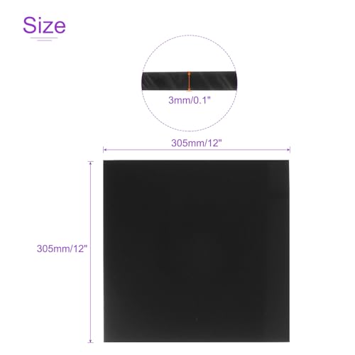 Image of DMiotech 2 Pack 12 x 12 x 0.1 Inch Plastic UHMW Sheets, Ultra High Molecular Weight Polyethylene, Opaque Black Polyethylene Board for Automotive, Chemical, Manufacturing, DIY Home Kitchen