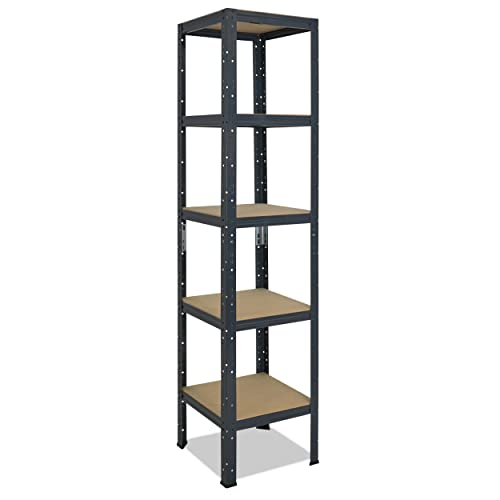 shelfplaza Home 180x50x50 cm Schwerlastregal in anthrazit mit 5 Böden und 175 kg Traglast pro Boden