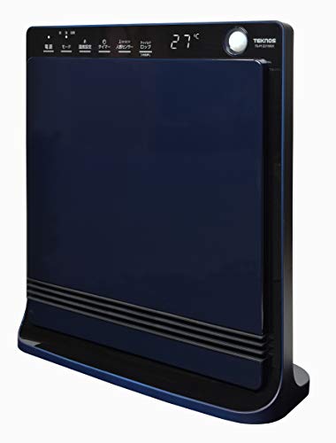 TS-P1221-NV テクノス パネル型 セラミックファンヒーター 温度表示付き 1200W/650W ネイビー