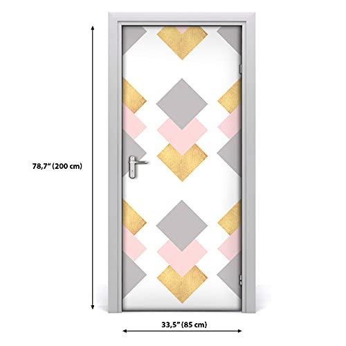 Papel pintado para puerta lavable e impermeable autoadhesivo 4