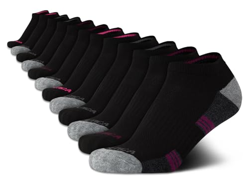 Image of Nautica Womens Low Cut Socks - 12 Pack Breathable Mesh Cushioned Athletic Performance No Show Socks for Women