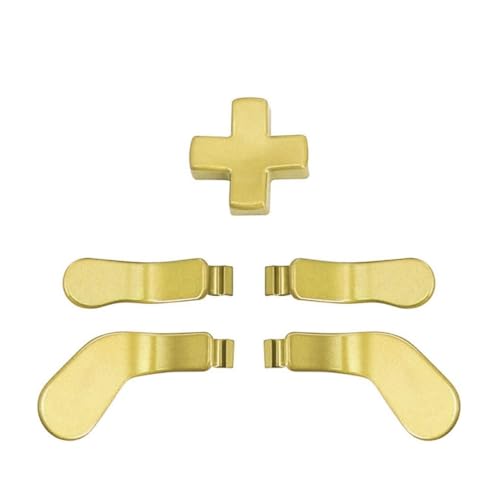 Image of TNP for Elite Controller Paddles Compatible with Xbox Elite Series 1, 2 & Core Controller - 5 in 1 Accessories Replacement Metal Stainless Steel Paddles Trigger & D-Pad Parts, Gold