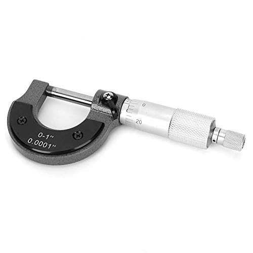 Outside Micrometer, 0.0001In High Accuracy Carbon Steel British System Micrometer, For Measuring Outer Diameter, 0-25Mm/0-1 Inch Measuring Range, For Mechanics And Jewelers #TOP6