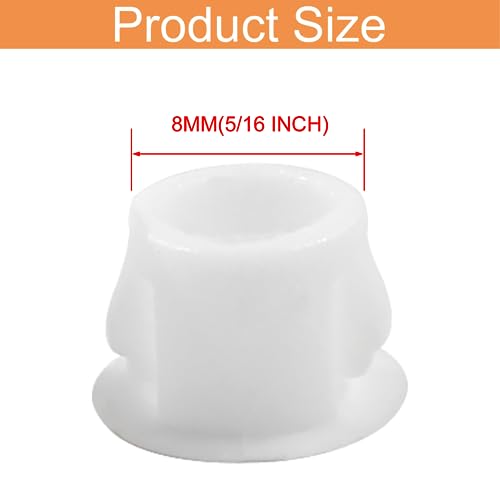 Image of Hitefu Plastic Hole Plugs, 5 /16-Inch (8mm), White, 30PCS | Flush Type Panel Plugs, For Furniture and Fencing Post, Cabinet and Screw Hole Covering