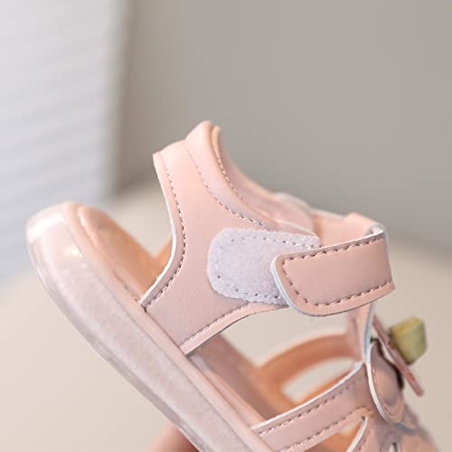 Toddler Baby Girl Boy Sandals Breathable Summer Outdoor Casual Beach Shoes Cute Cartoon Newborn First (Pink, 6.5 Infant)3